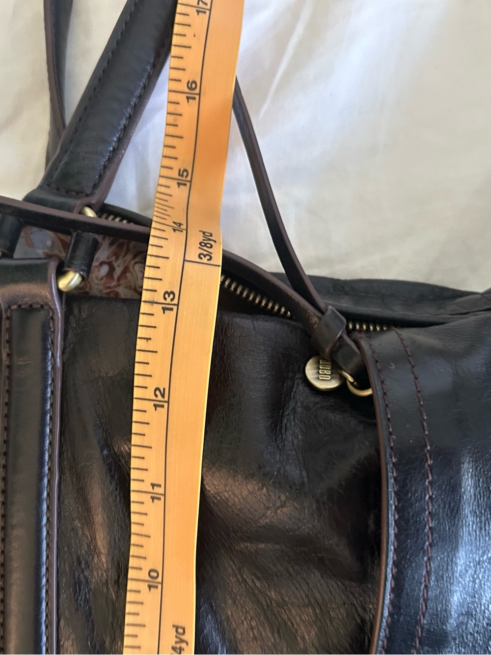 HOBO Black Leather Shoulder Bag - Women's Tote - Picture 11 of 16